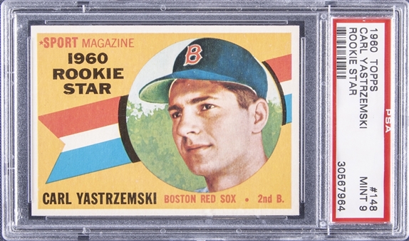 1960 Topps #148 Carl Yastrzemski Rookie Card – PSA MINT 9